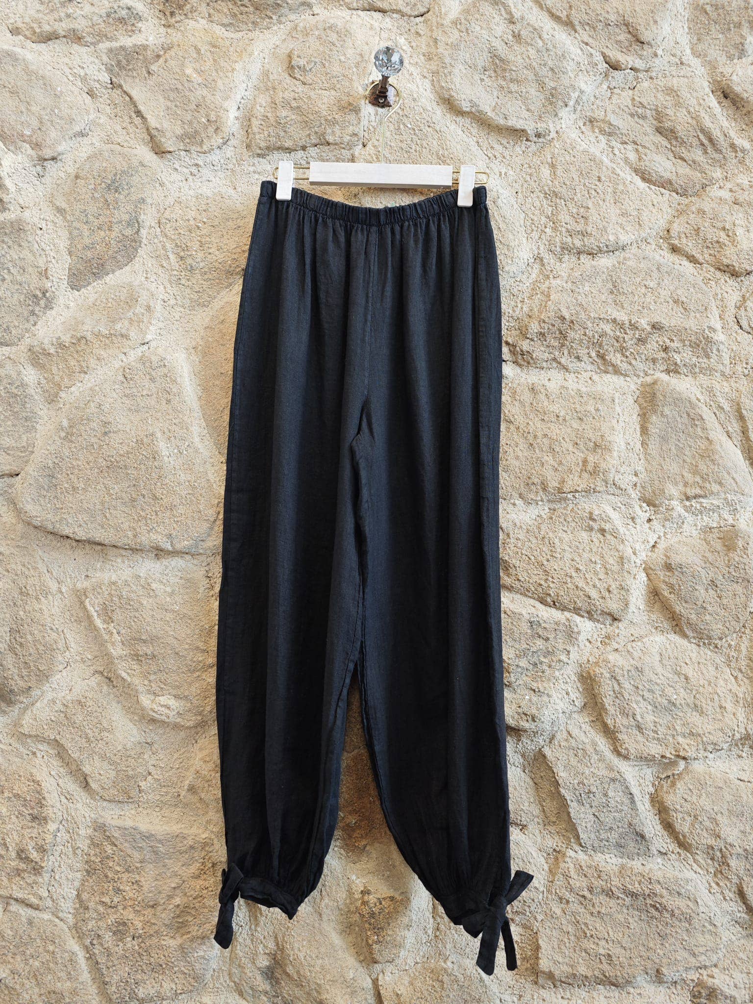 Linen Pants Cuff-Tie