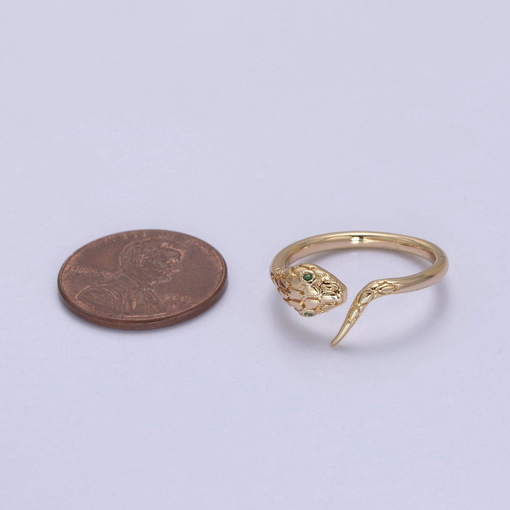 18k GF Snake Ring