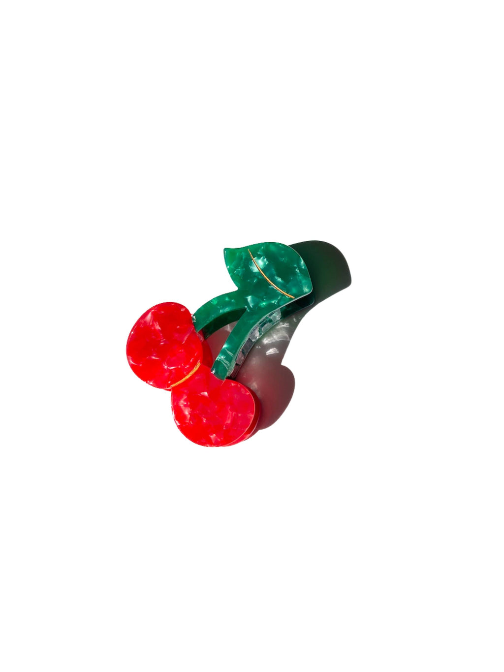 Hand-painted Cherry Fruit Claw Clip