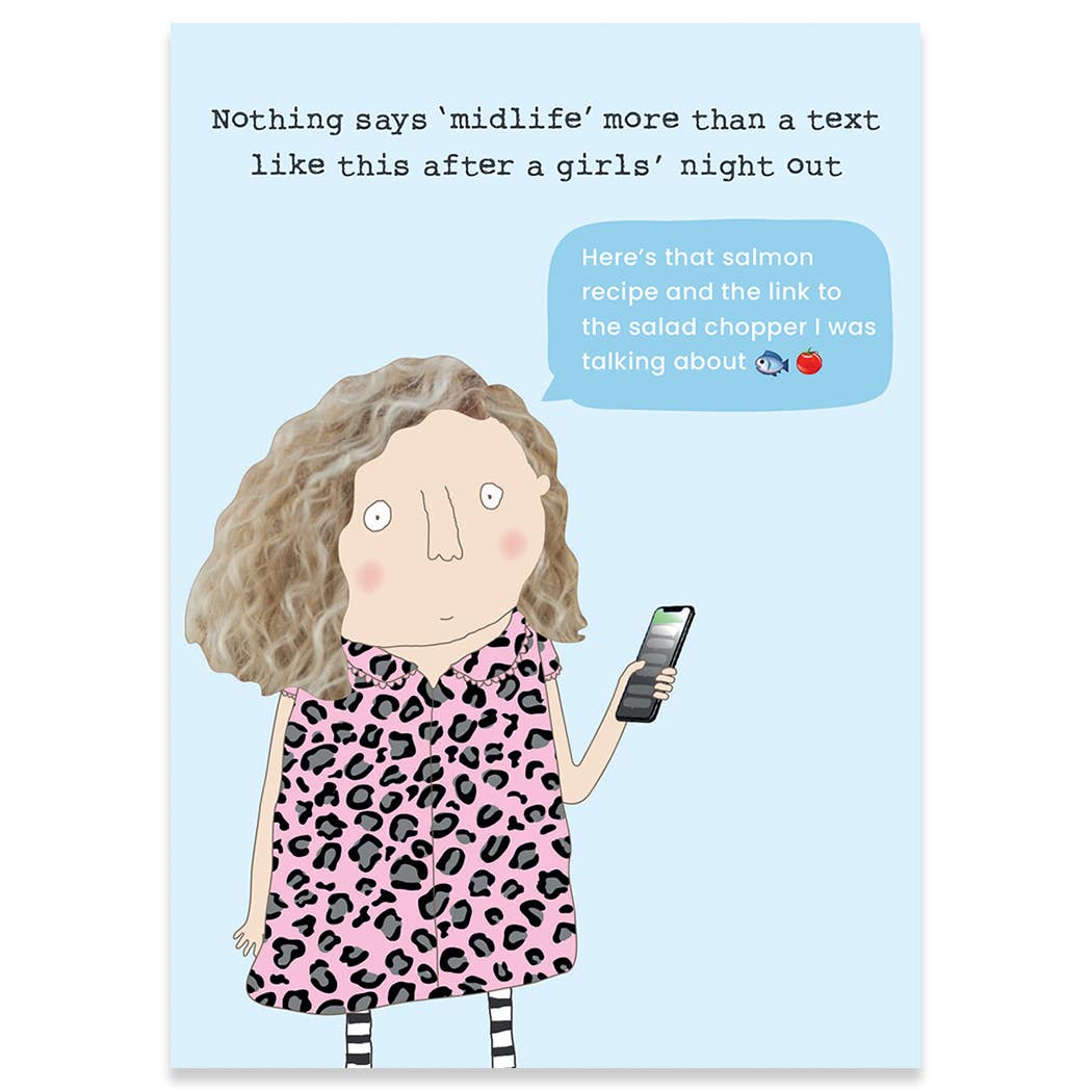 MIDLIFE BIRTHDAY GREETING CARD 4.5 x 6.25"