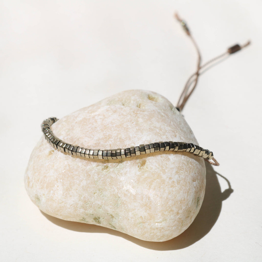 PYRITE GEOMETRIC BEADED