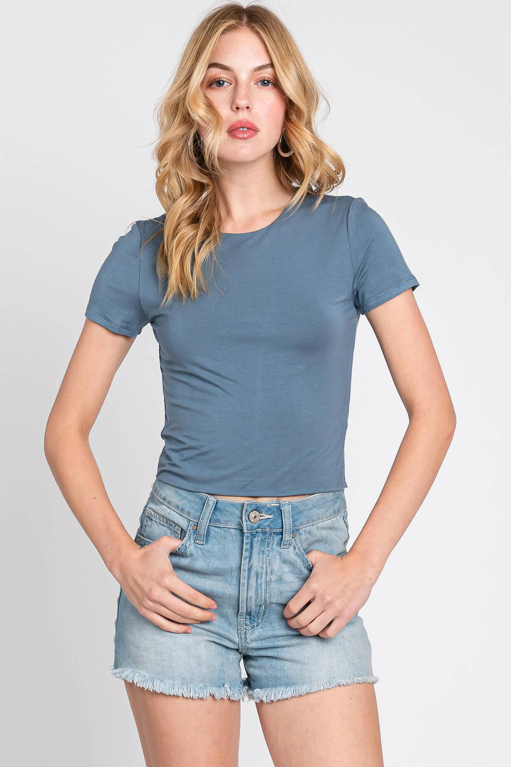 Rayon Modal Basic Crop Top