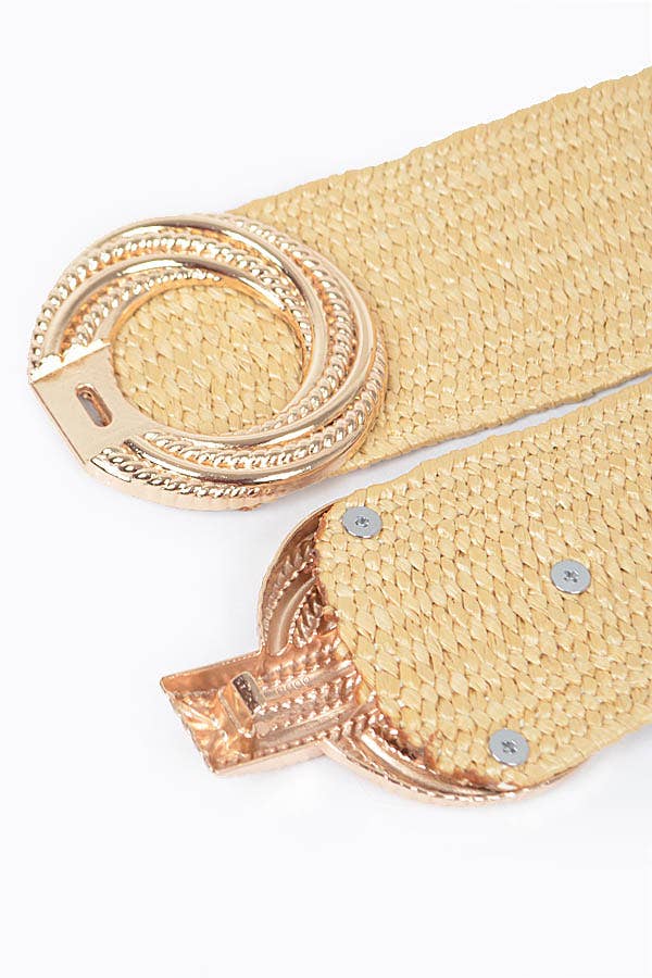Metal Buckle Stretch Waist Belt