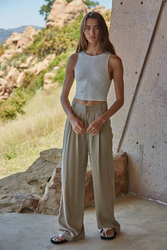 Crew Neck Crop Top