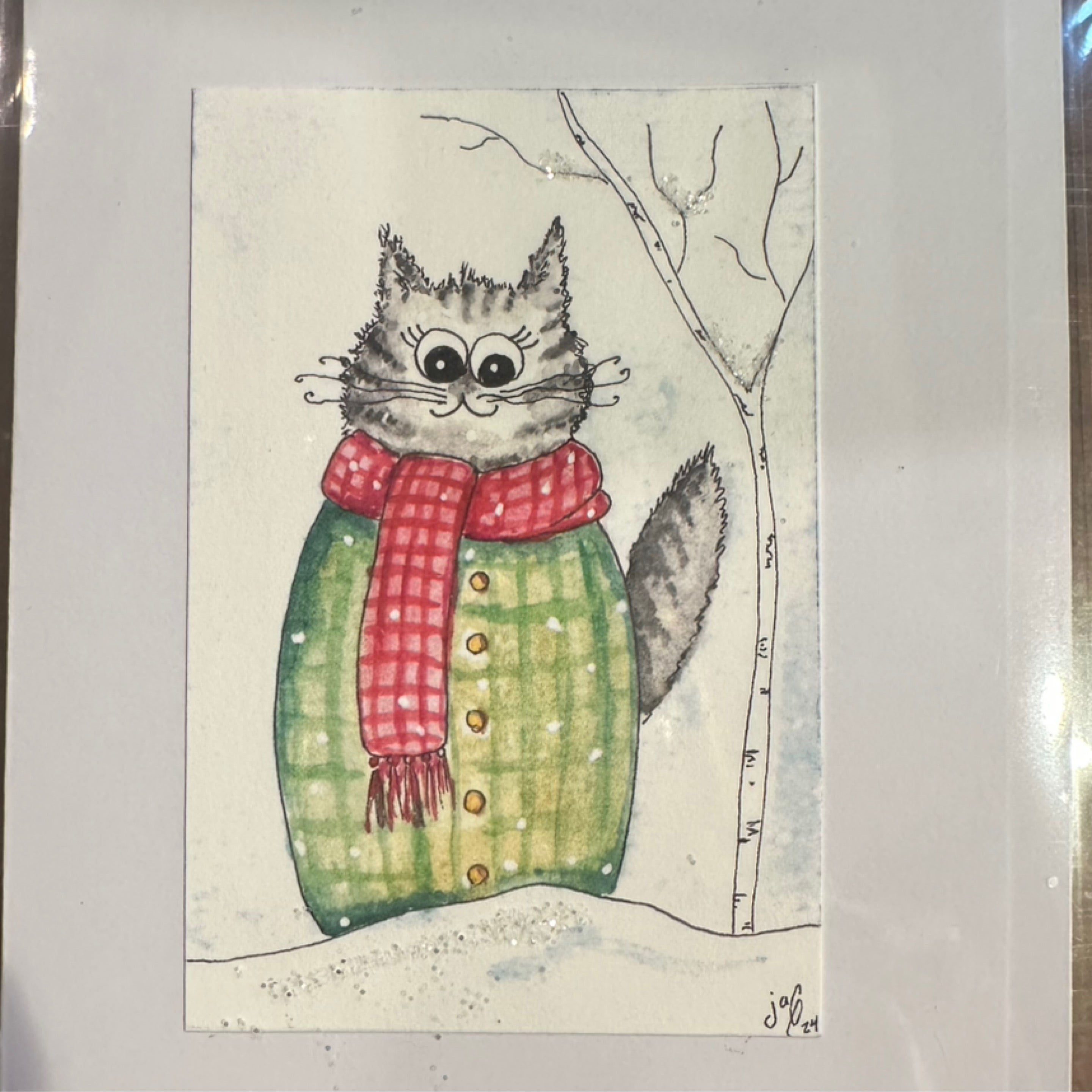 Holiday Cat HM Card