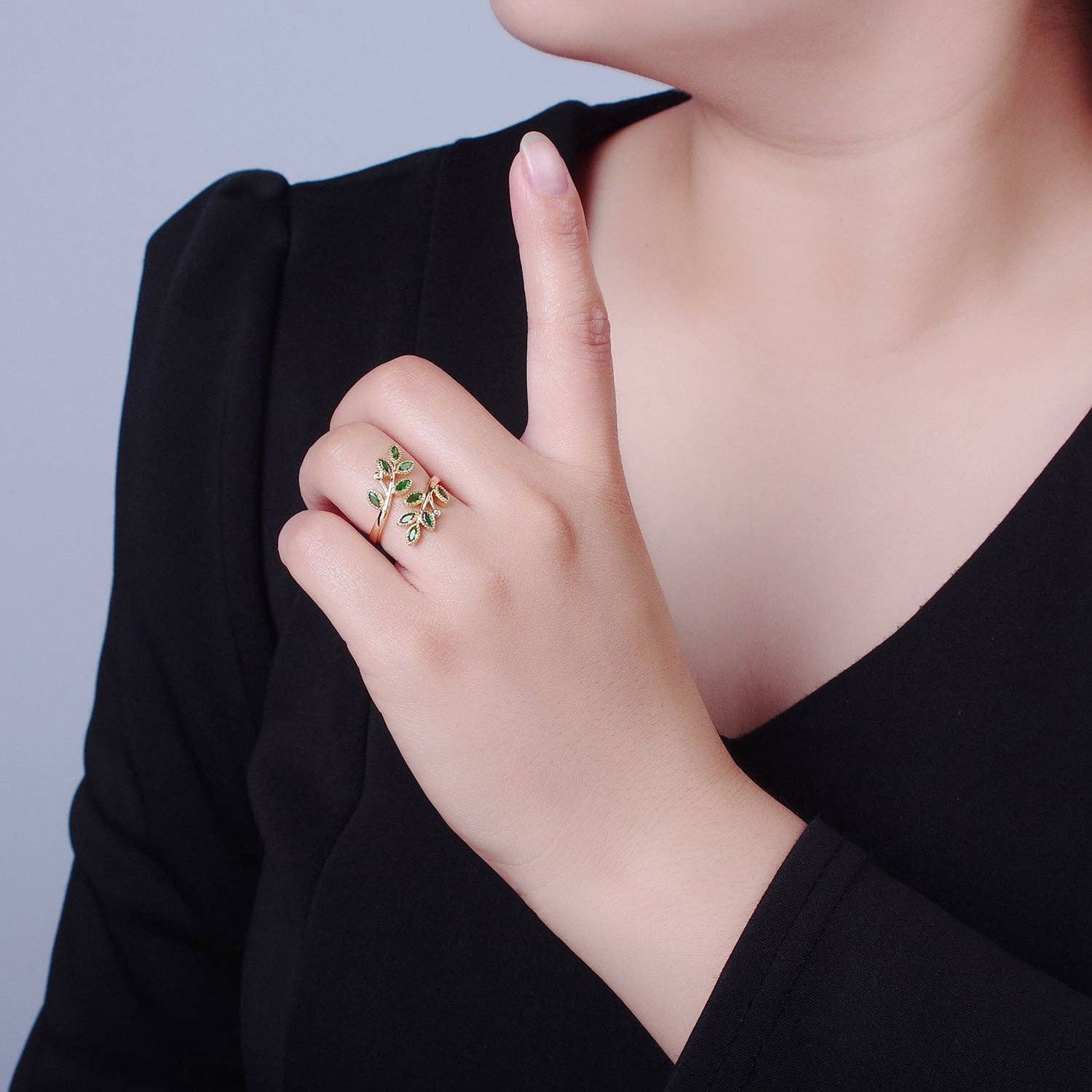 24k GF Leaf Ring