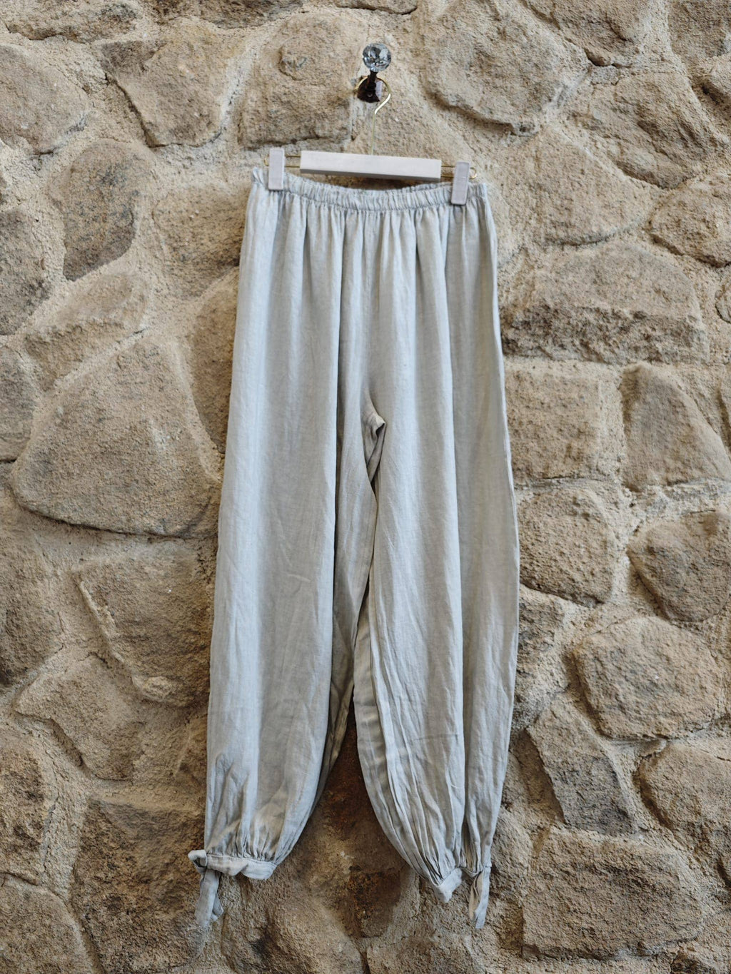 Linen Pants Cuff-Tie