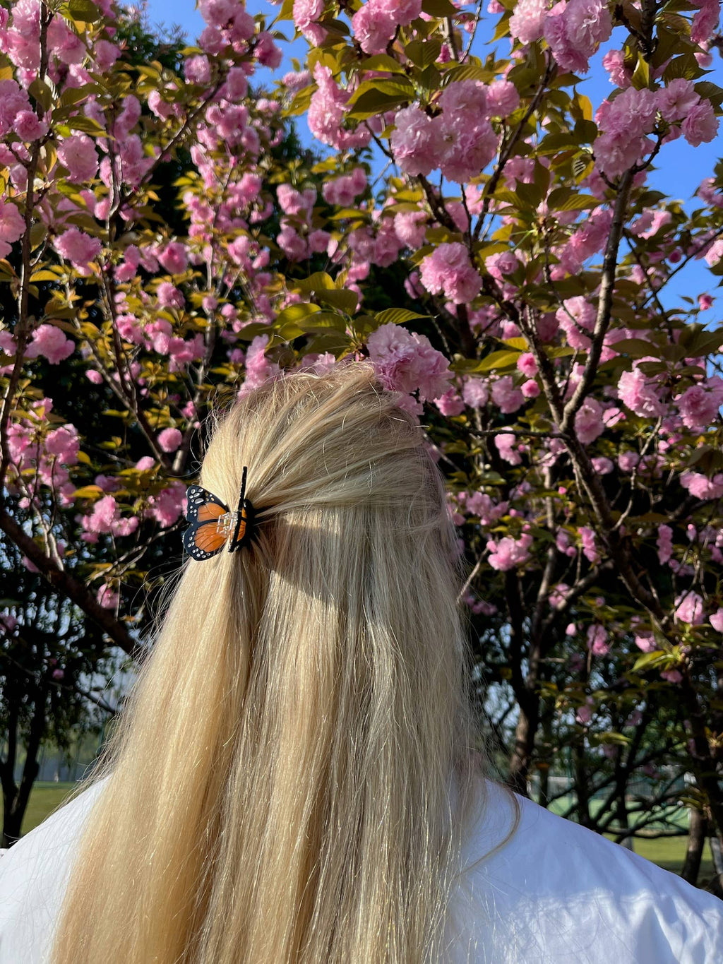 Hand-painted Mini Monarch Claw Clip