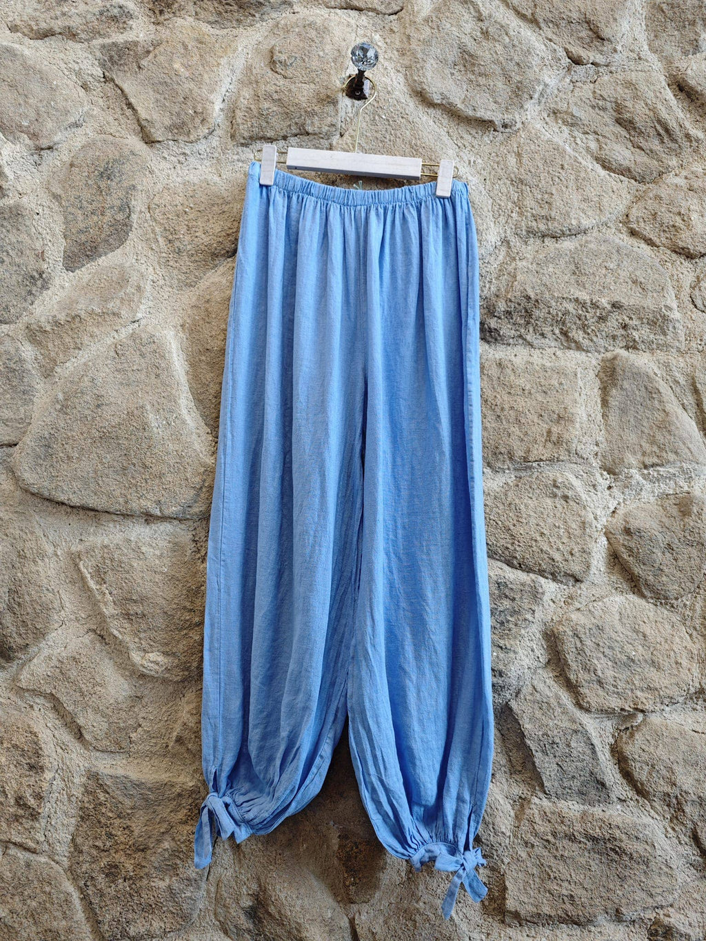 Linen Pants Cuff-Tie