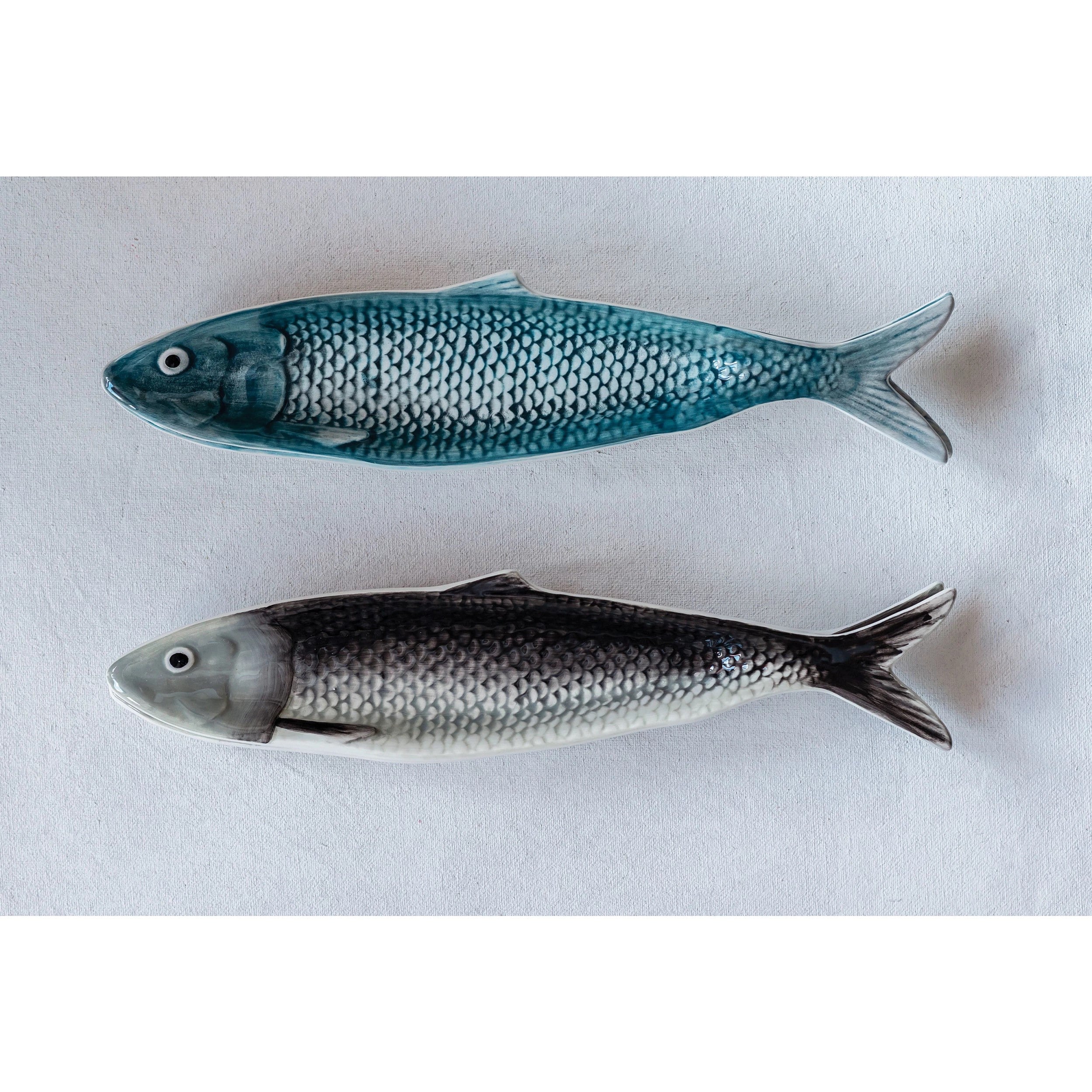 Hand-Painted Sardine Plate