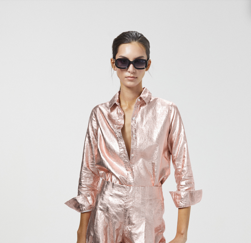 San Marino Metallic Linen Shirt