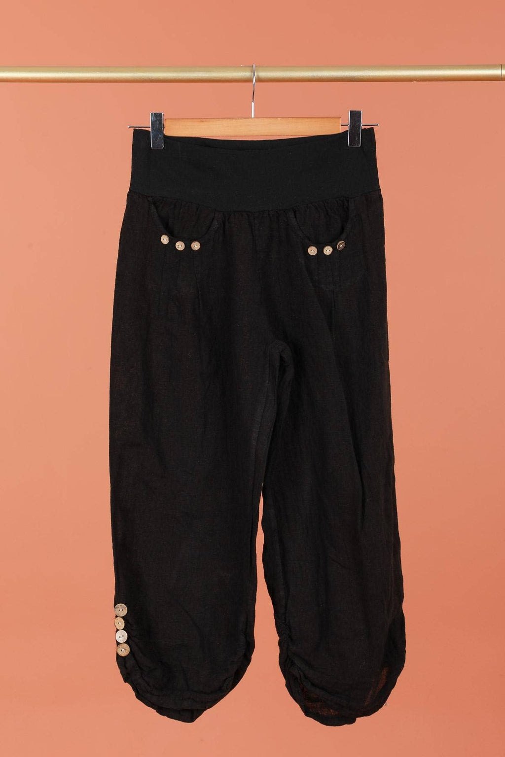 100% LINEN cropped pants