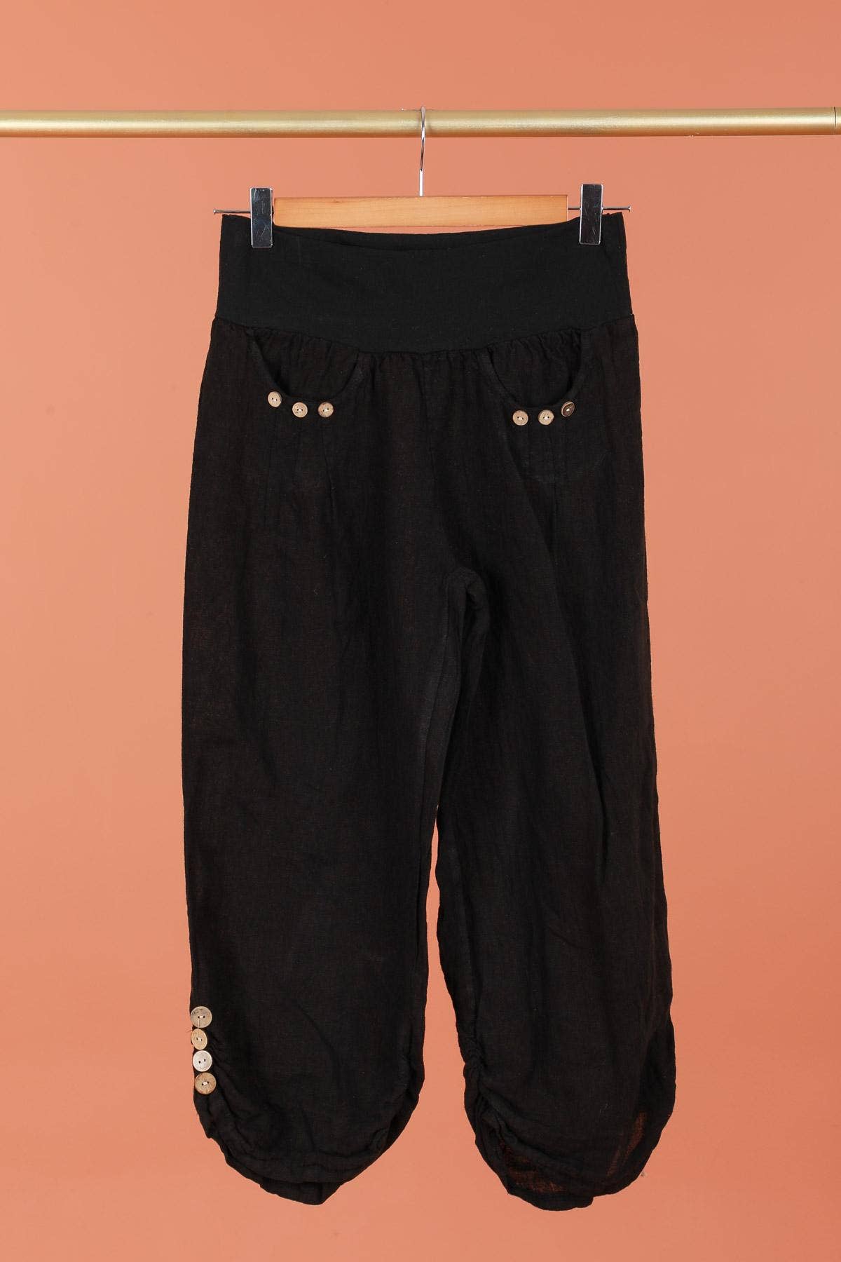 100% LINEN cropped pants