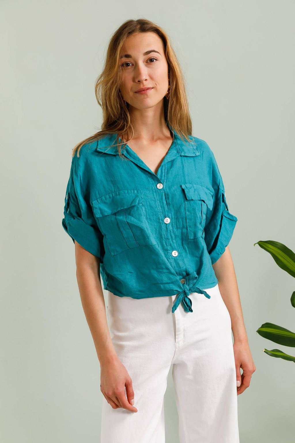 Linen Tie Shirt