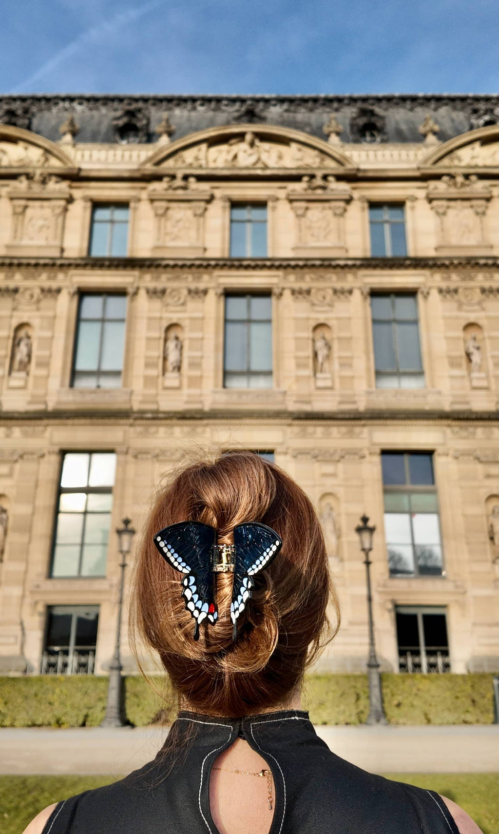 Hand-painted Swallowtail Butterfly Claw Hair Clip
