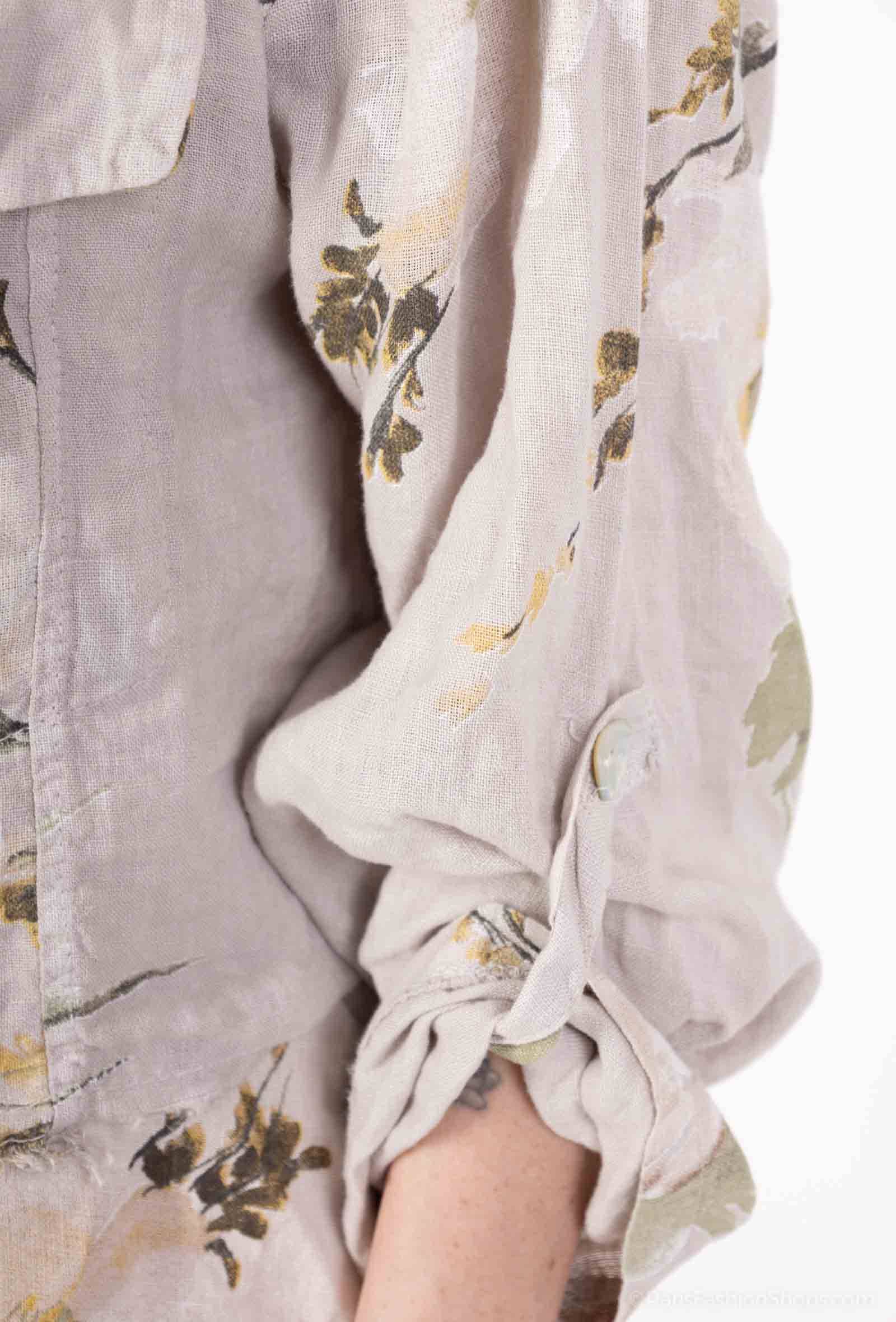 Floral linen jacket
