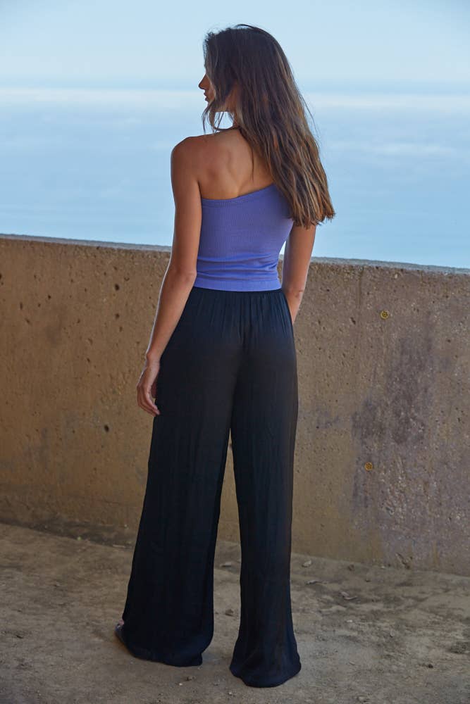 One Shoulder Ribbed Top