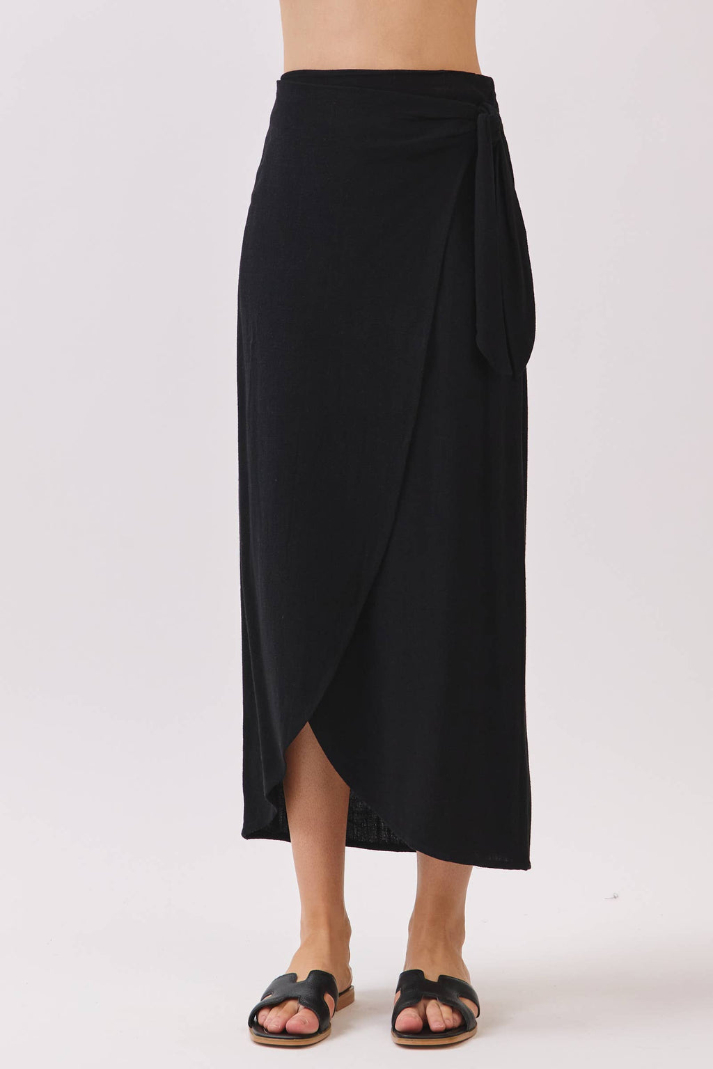 Side Tie Wrap Skirt