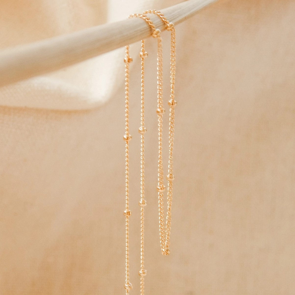 Satellite Chain Layering Necklace w/ 2" Built-in Extender