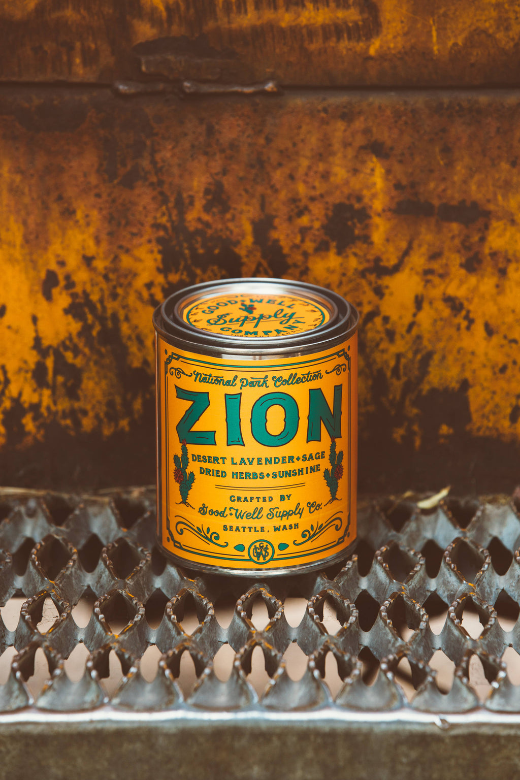 Zion National Park Candle: 1/2 Pint, Wood Wick