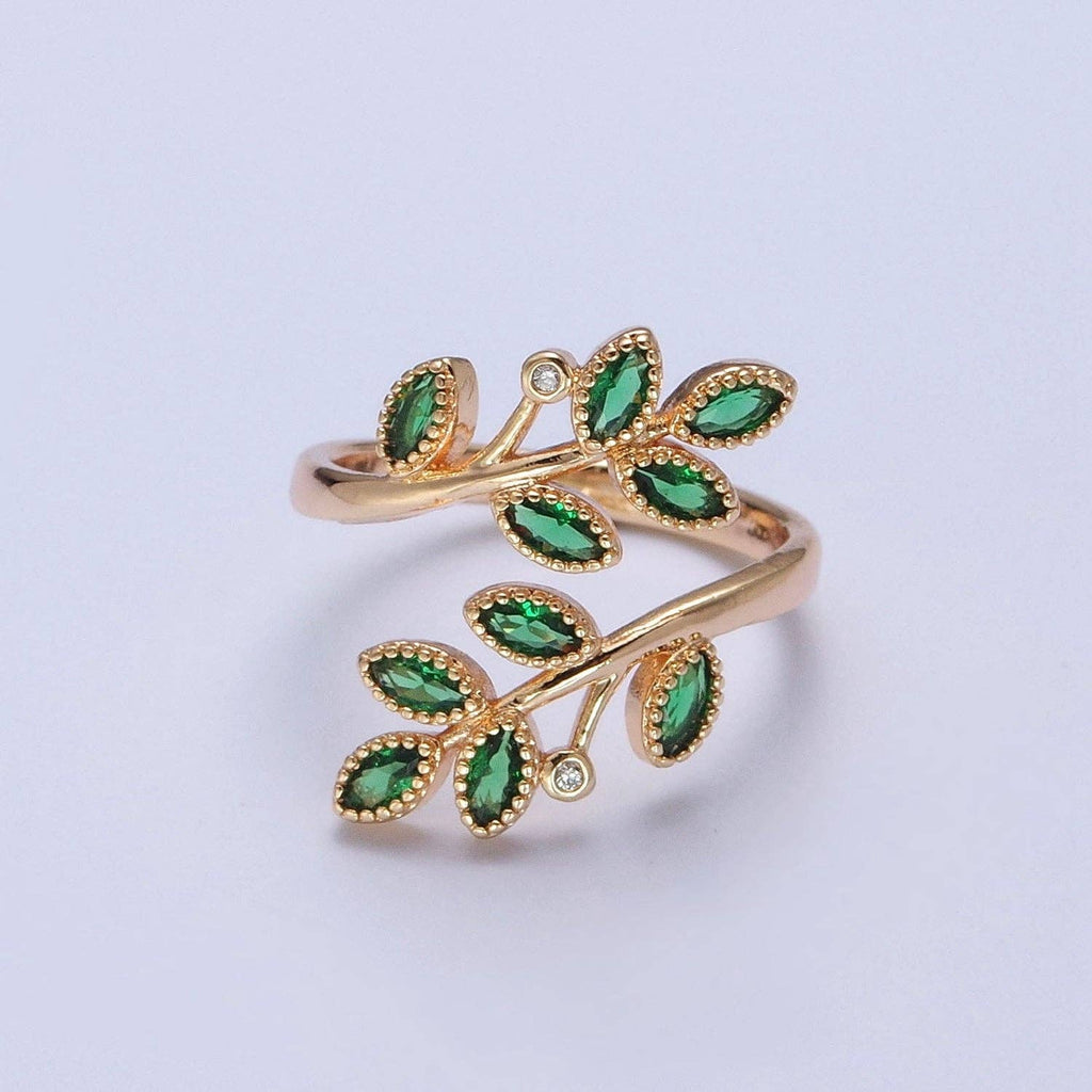 24k GF Leaf Ring