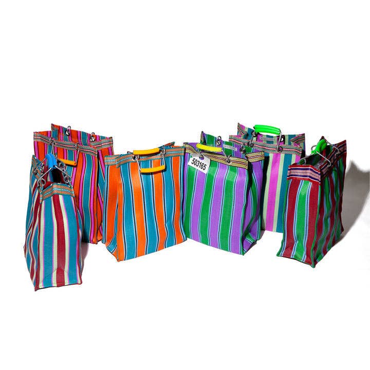 RECYCLED PLASTIC STRIPE BAG