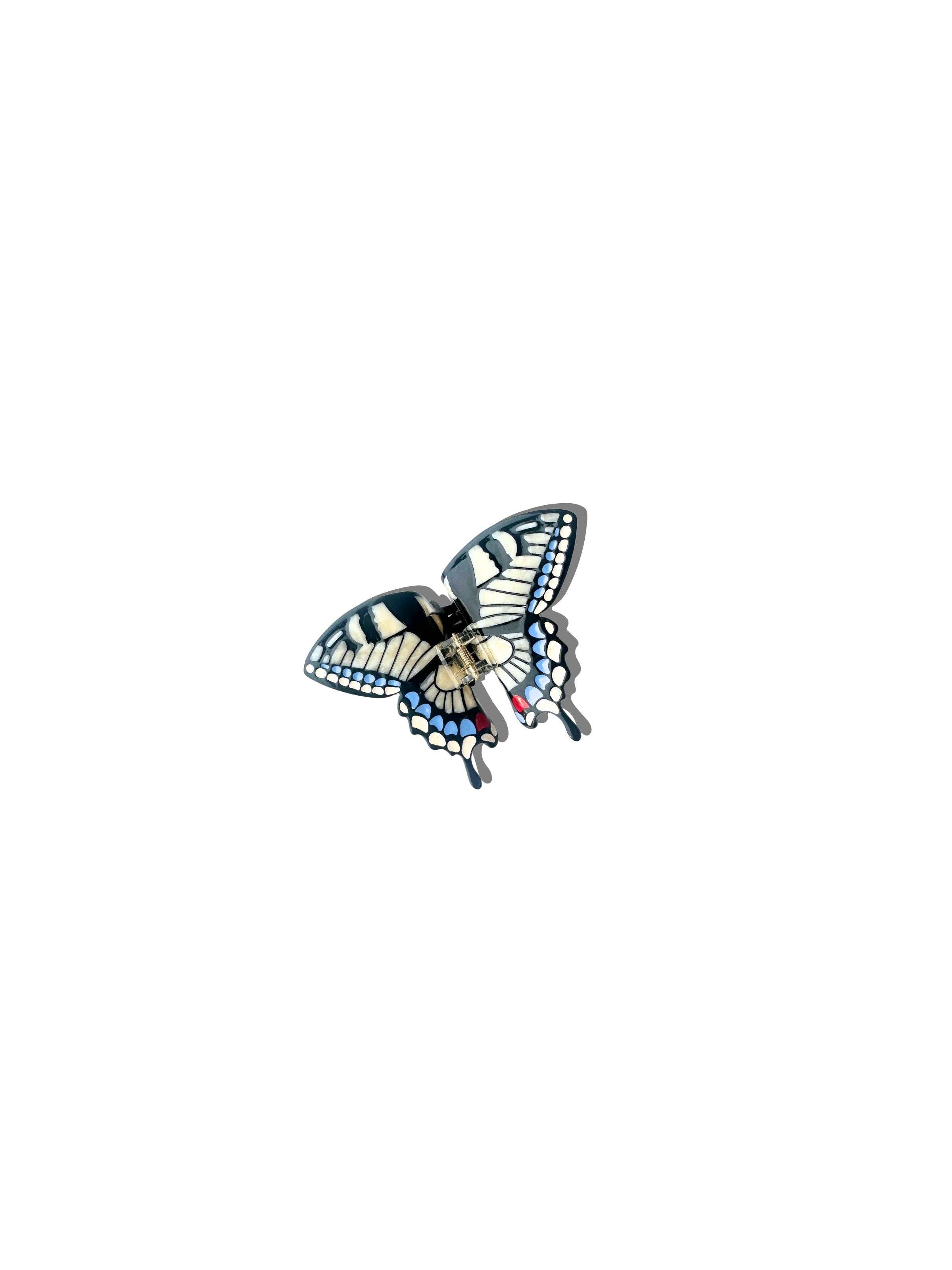 Hand-Painted Mini Swallowtail Butterfly Claw Clip
