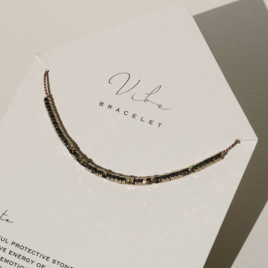 PYRITE GEOMETRIC BEADED
