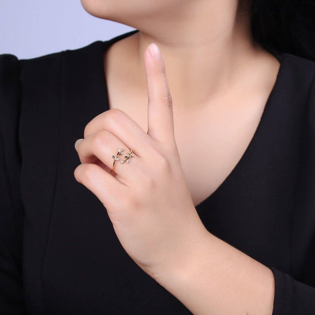 16K GF Leaf Ring