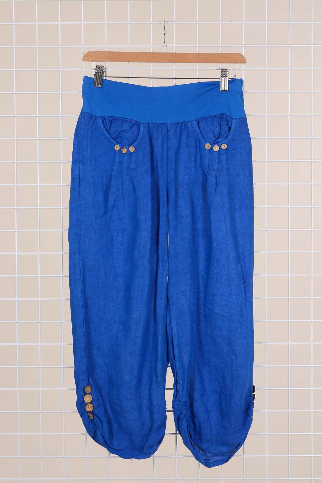 100% LINEN cropped pants