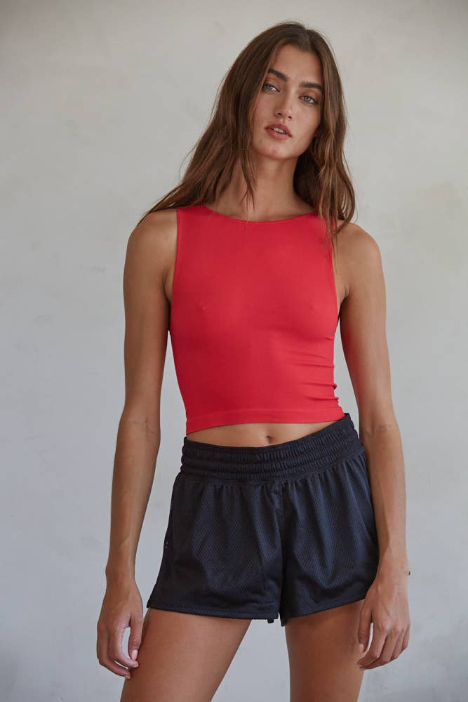 Crew Neck Crop Top