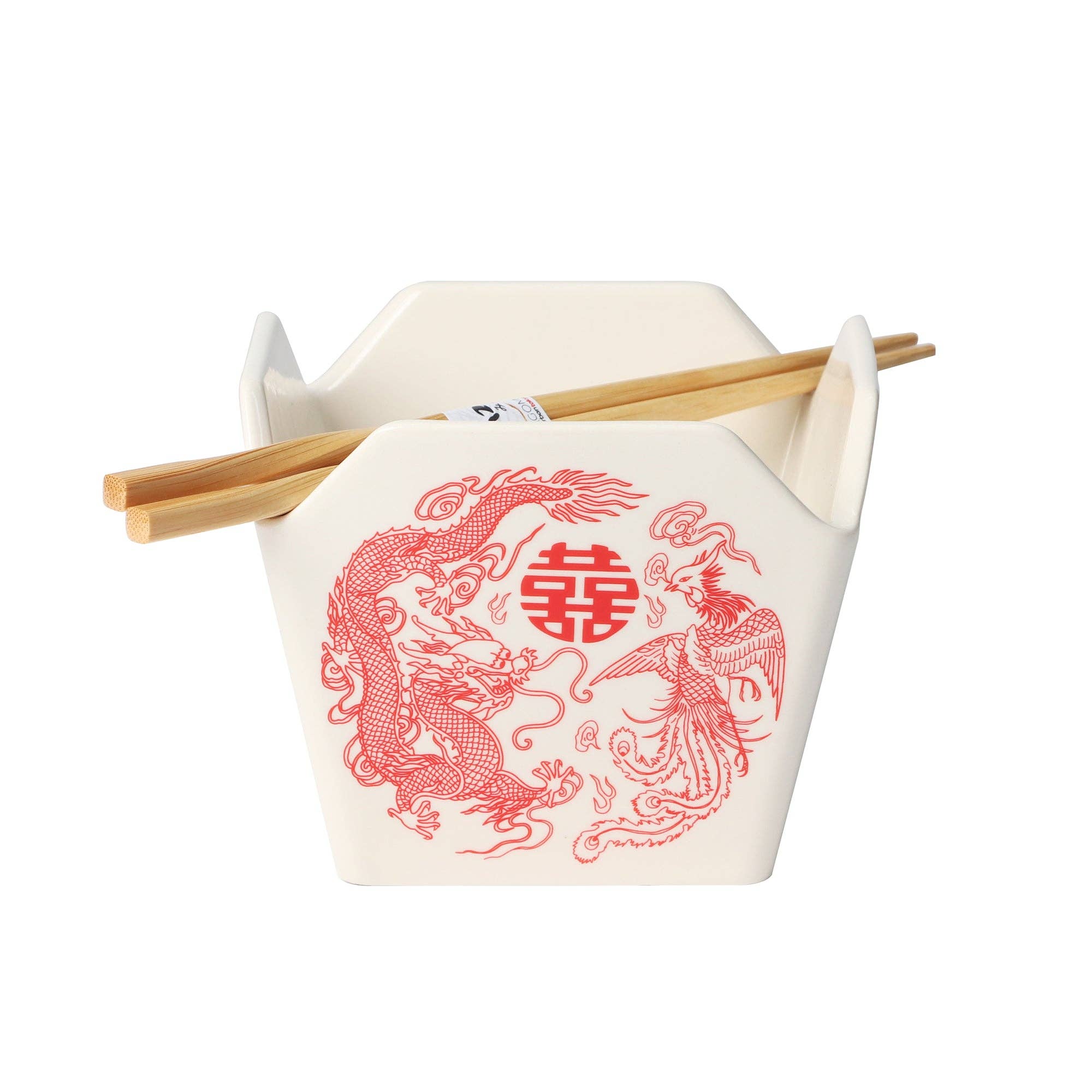 Phoenix Takeout Bowl W/ Chopstix