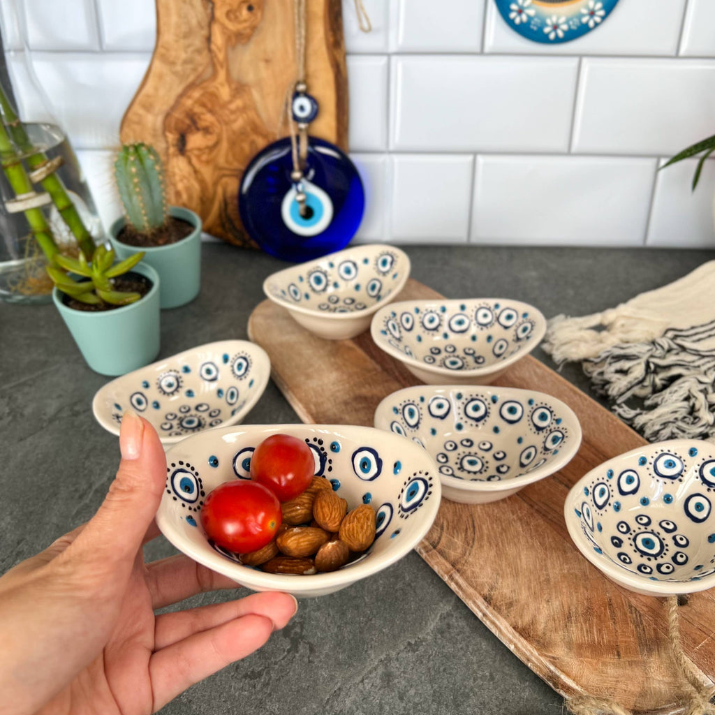 Evil Eye Pinch Bowls, Handmade Bowls