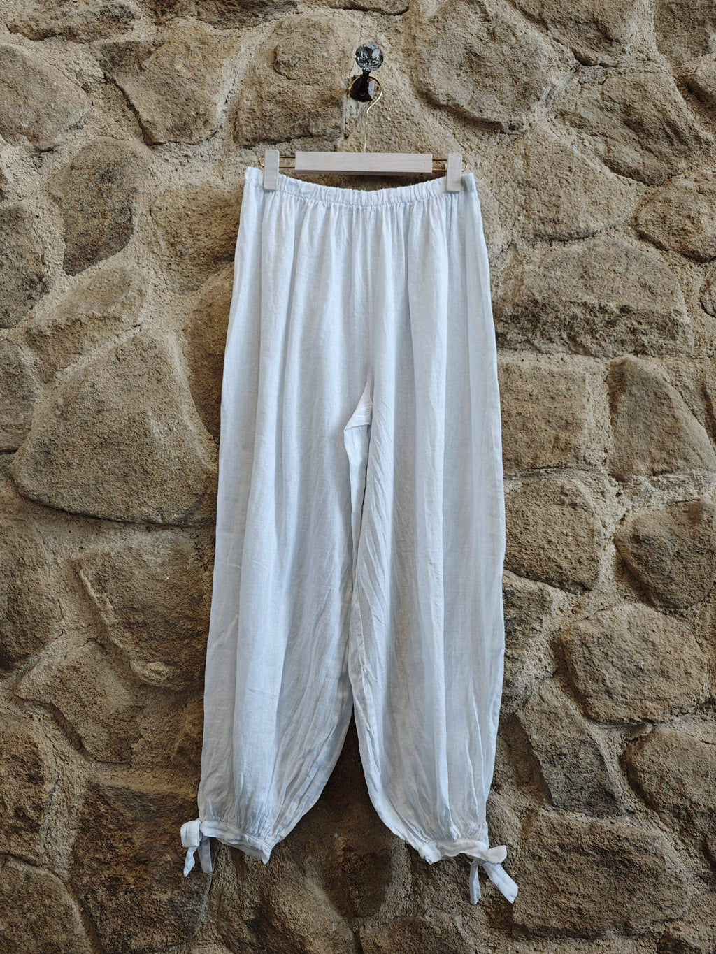 Linen Pants Cuff-Tie