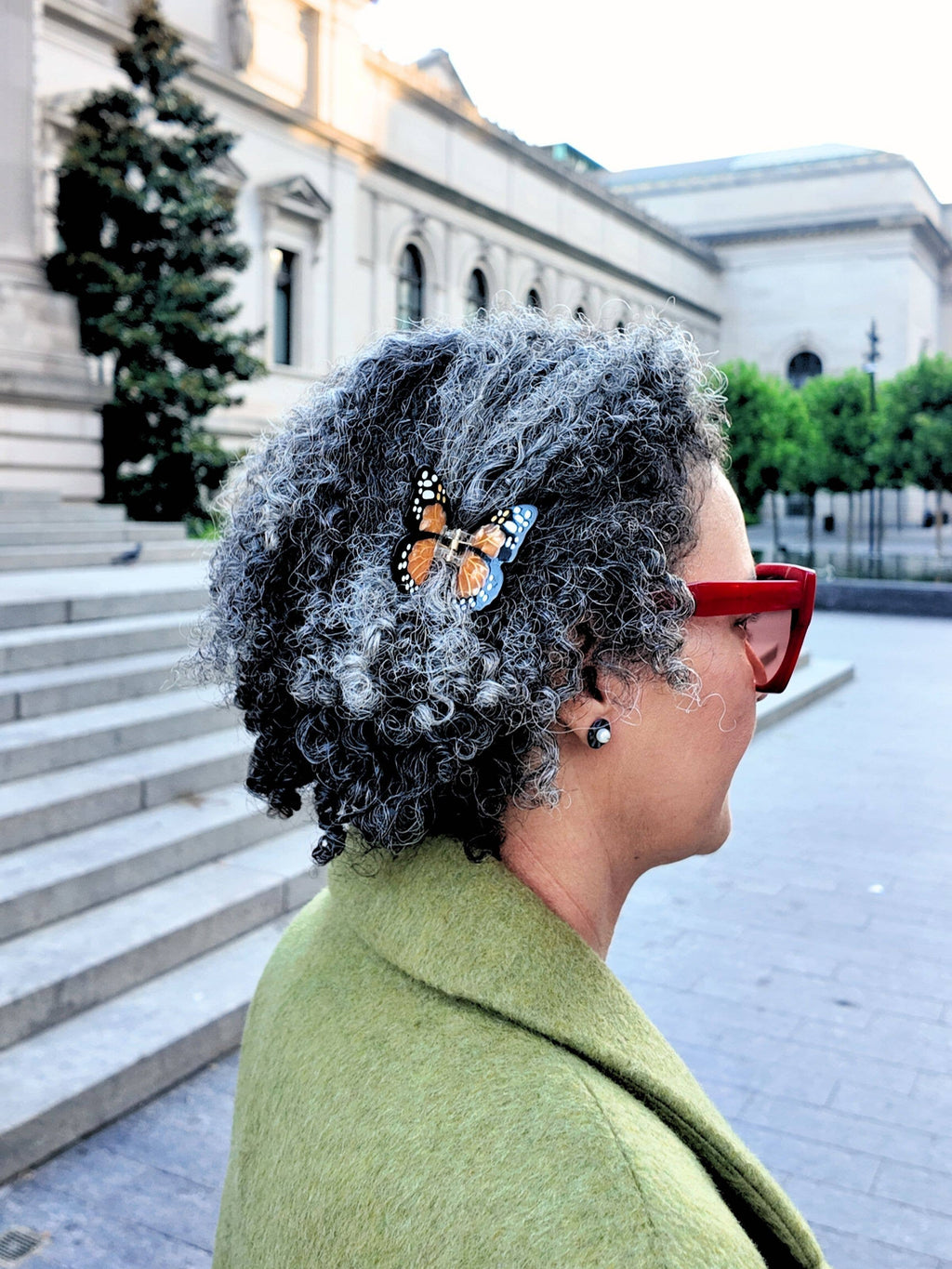 Hand-painted Mini Monarch Claw Clip