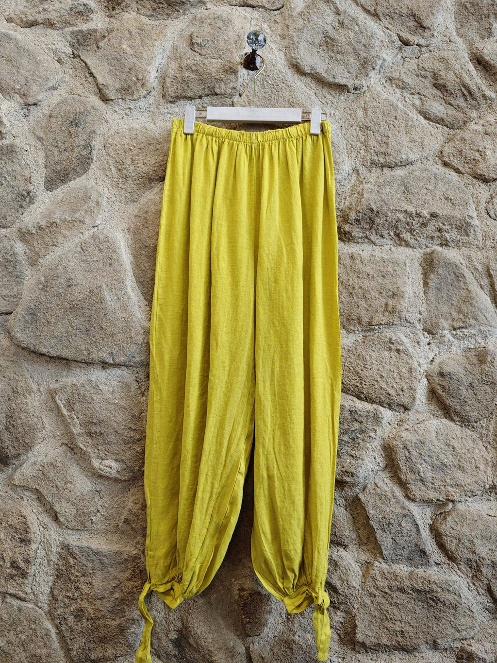 Linen Pants Cuff-Tie