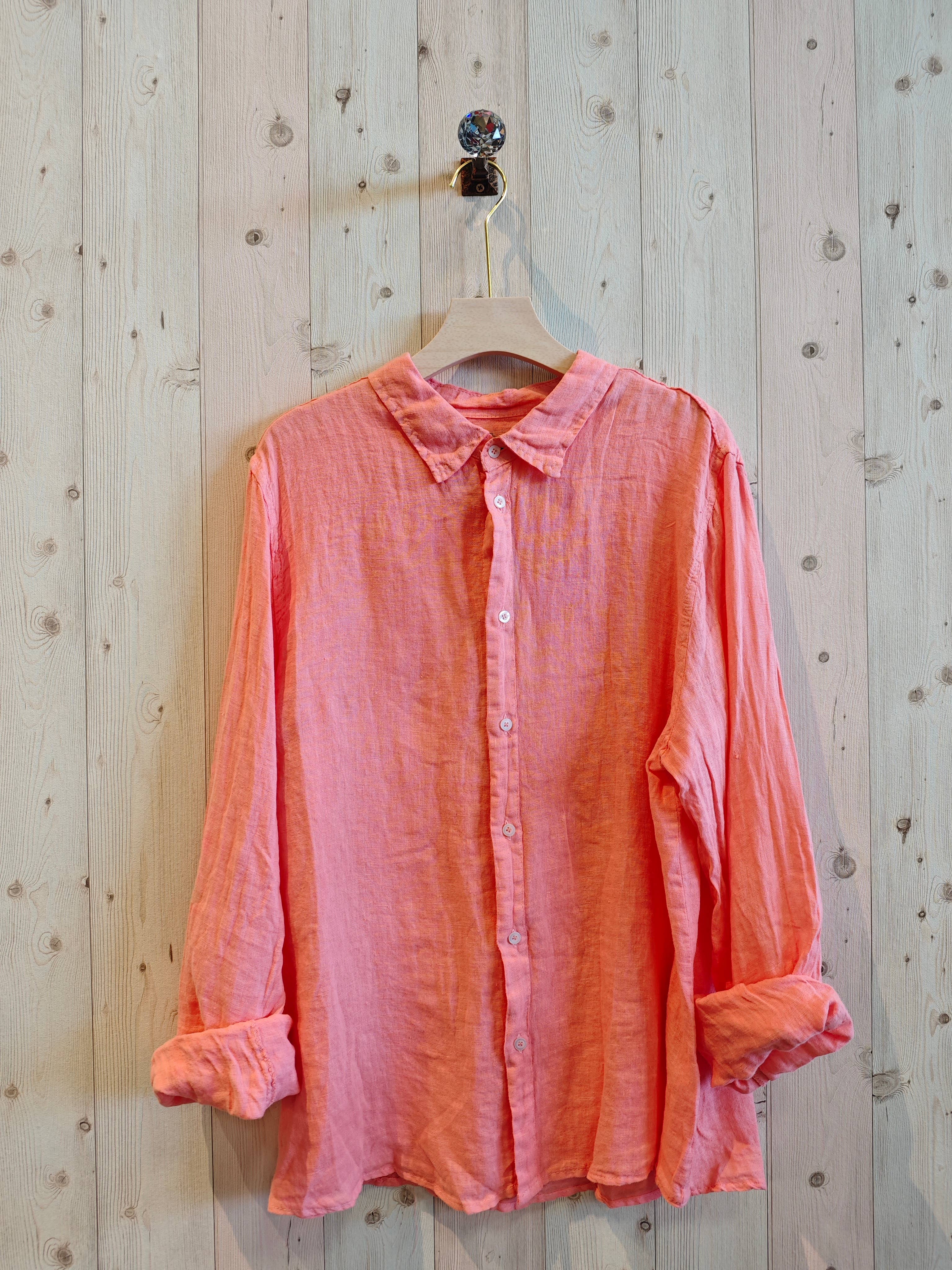 MEN'S 100% LINEN SHIRT-Marine