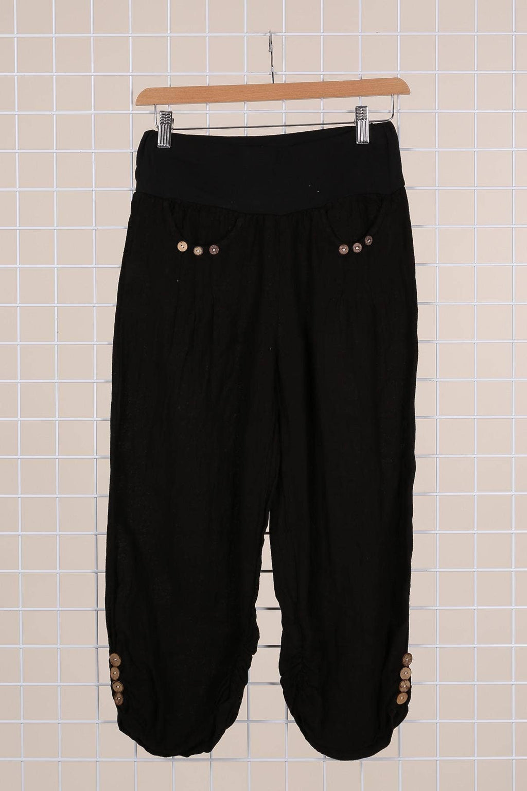 100% LINEN cropped pants