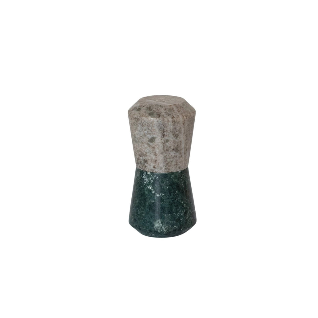 Marble Stackable Salt & Pepper Shakers, Set of 2
