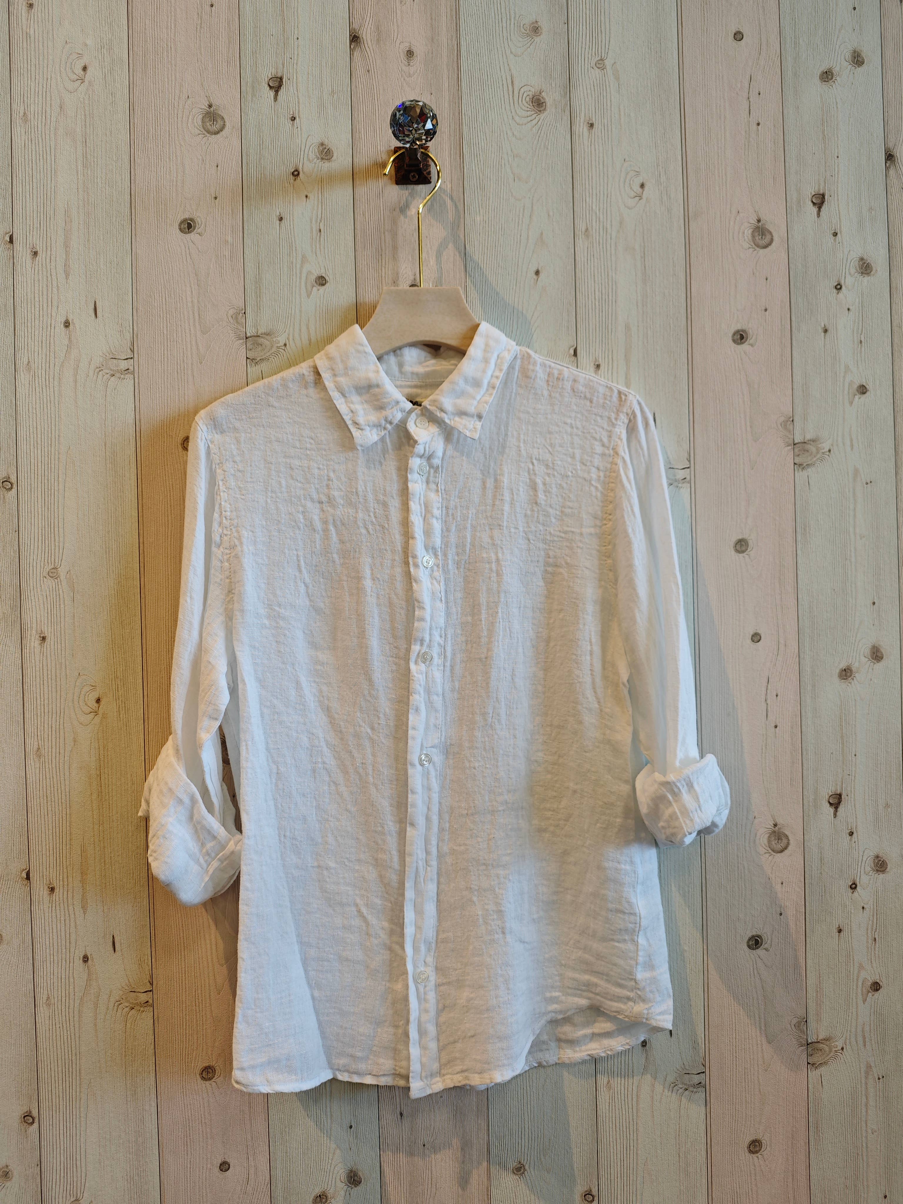 MEN'S 100% LINEN SHIRT-Marine
