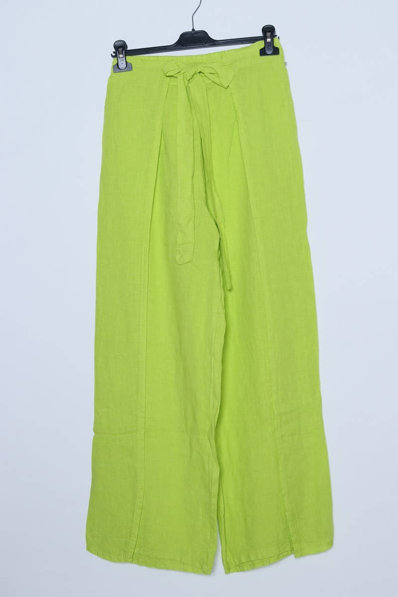 Front Tie Linen Pants