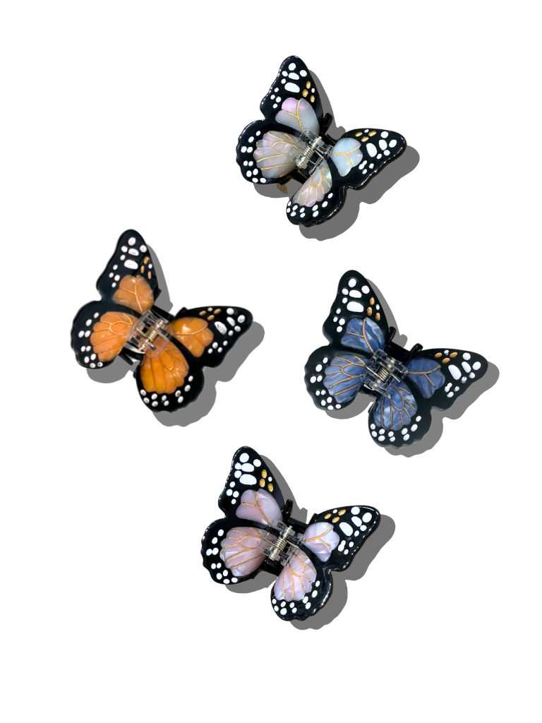 Hand-painted Mini Monarch Claw Clip