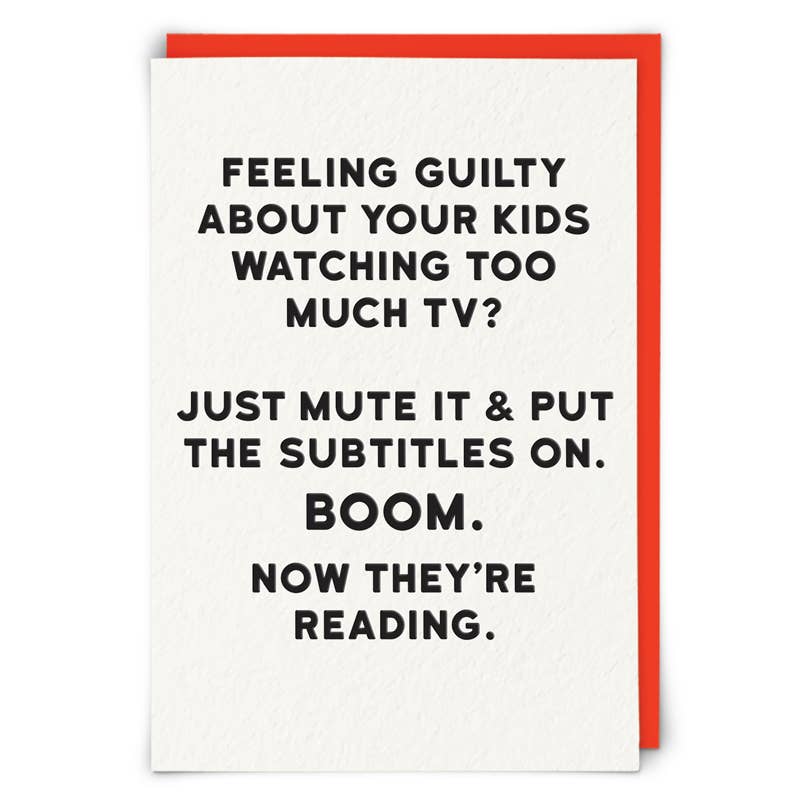Subtitles Greeting Card